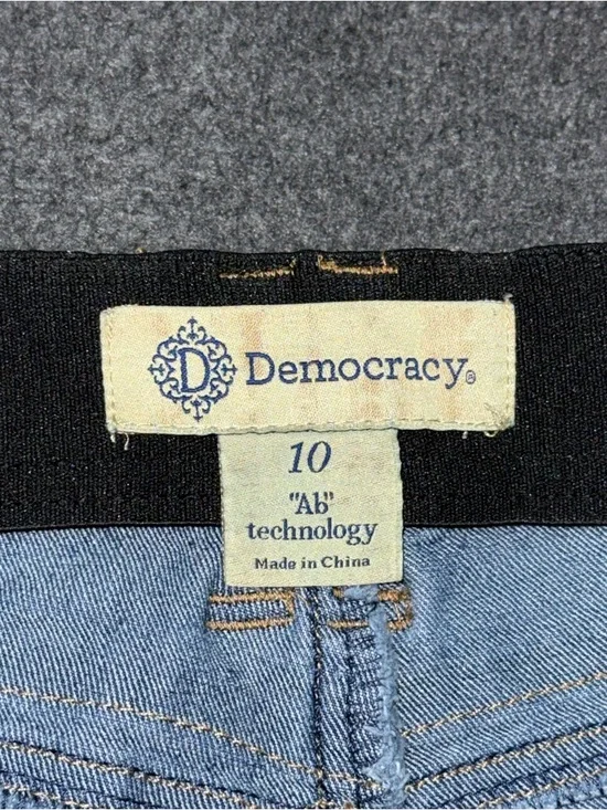Democracy Jeans Ab Technology Ankle Skimmer Medium Blue Wash Women’s 10 Slimming - Picture 7 of 8